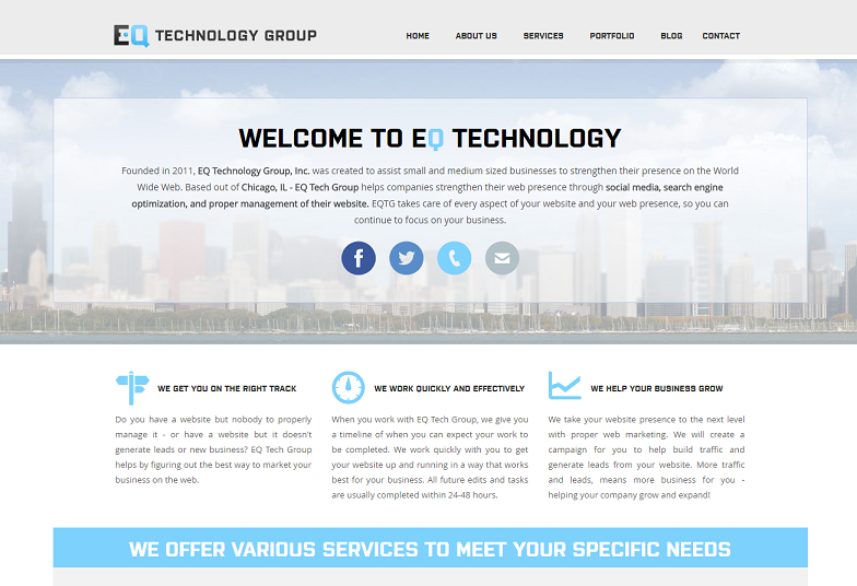 EQ Technology Group website version 2